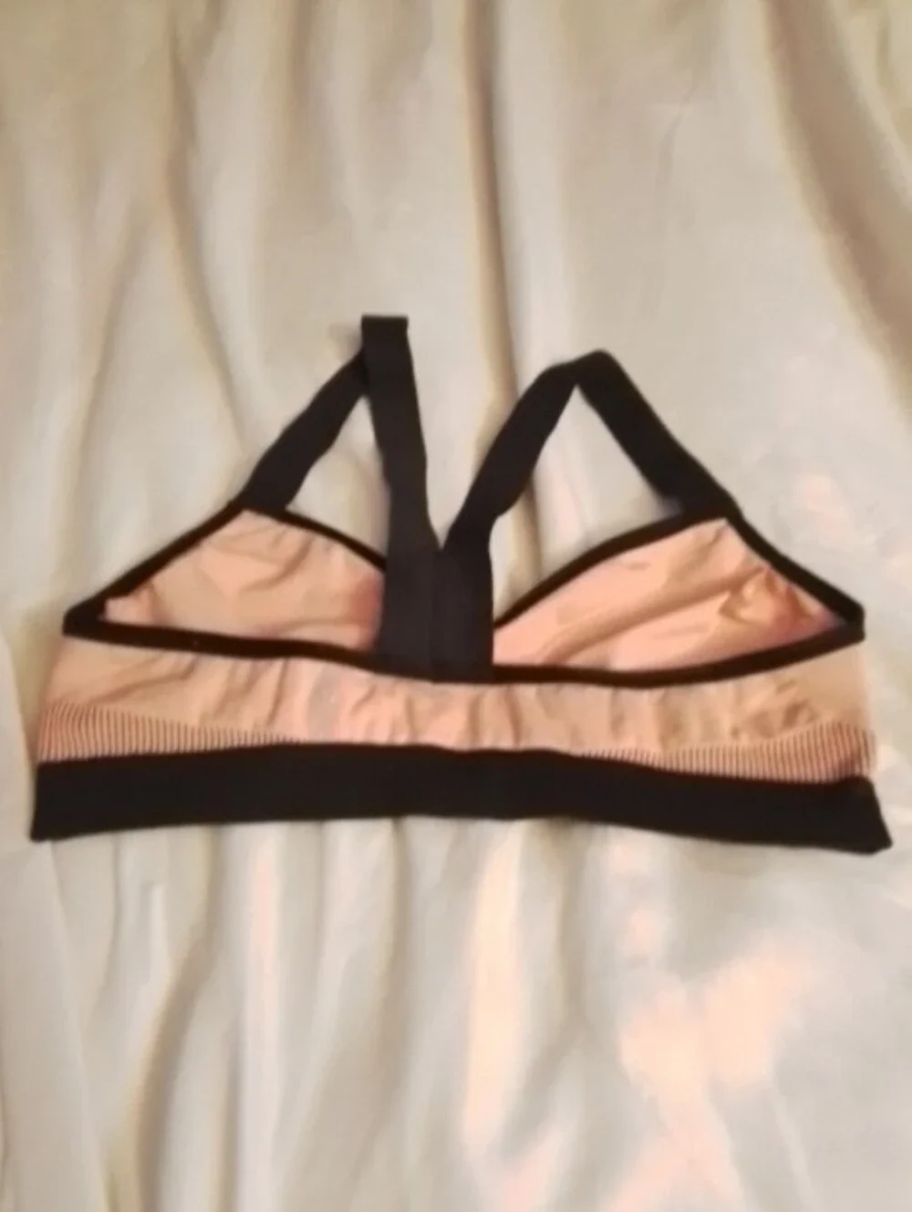 lululemon athletica Pink and Black Cross-Back Sports Bra